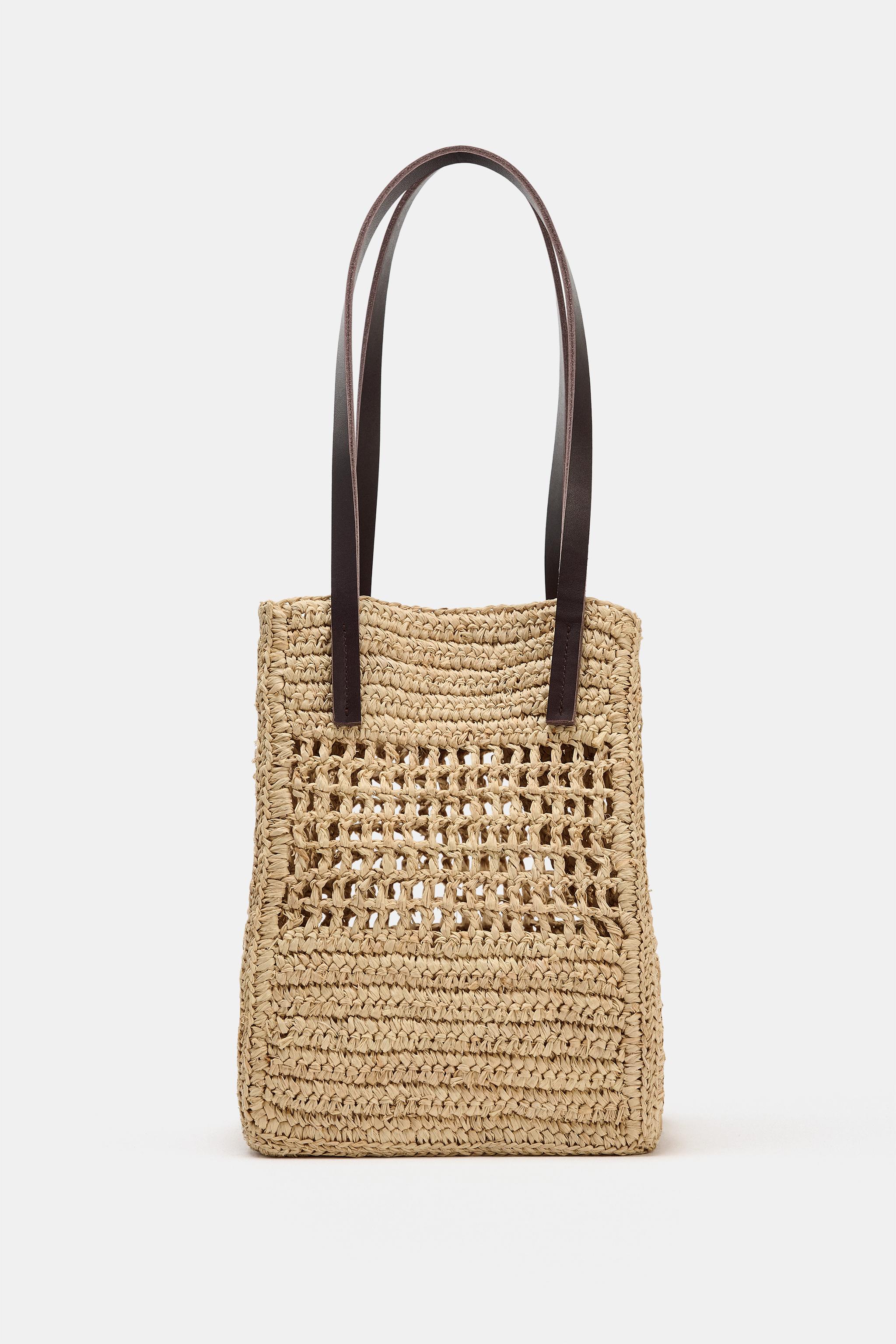 RAFFIA MINI SHOPPER BAG